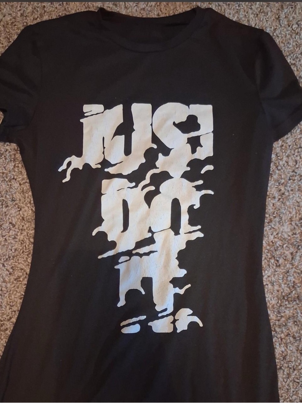 Nike Black Mini Dress with White  'Just Do It' Graphic